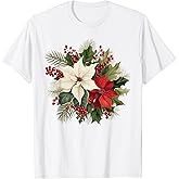 Poinsettia Christmas Flower T-Shirt
