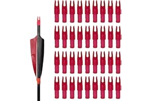 Hosolee 36 Pack Arrow Nocks ID 6.20mm/.244inch Insert Tails for Archery Hunting Target Shooting