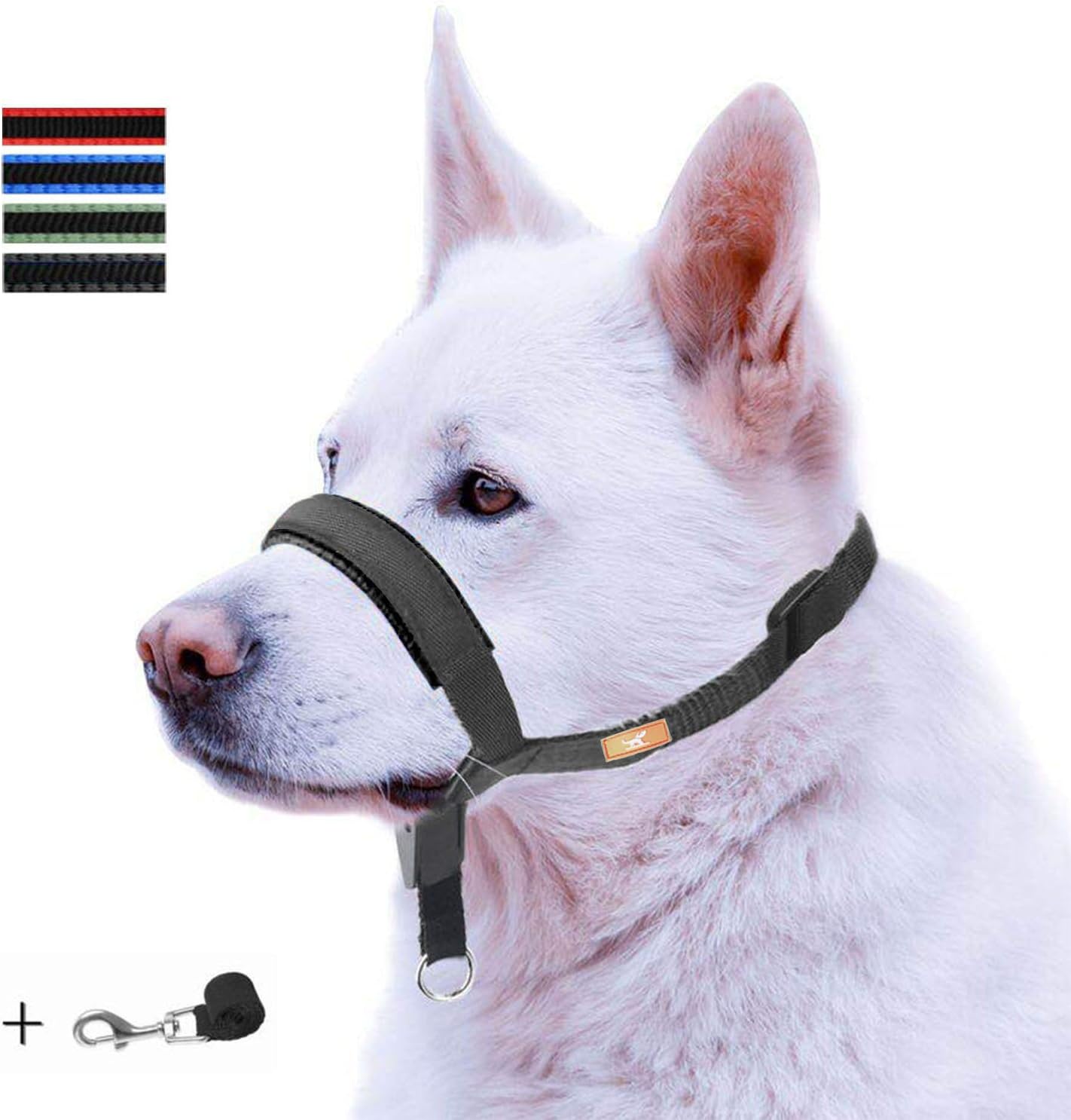 Dog Head Collar with Padded Leather, Head Harness Stops