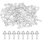 PATIKIL Letter Charm, 100 Pcs Alphabet Initial Pendant Charm Bulk Cute DIY for Jewelry Making Bracelets Earrings Necklace Crafts, Dark Silver, Letter t