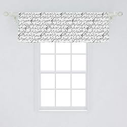 Ambesonne Music Window Valance, Abstract Style