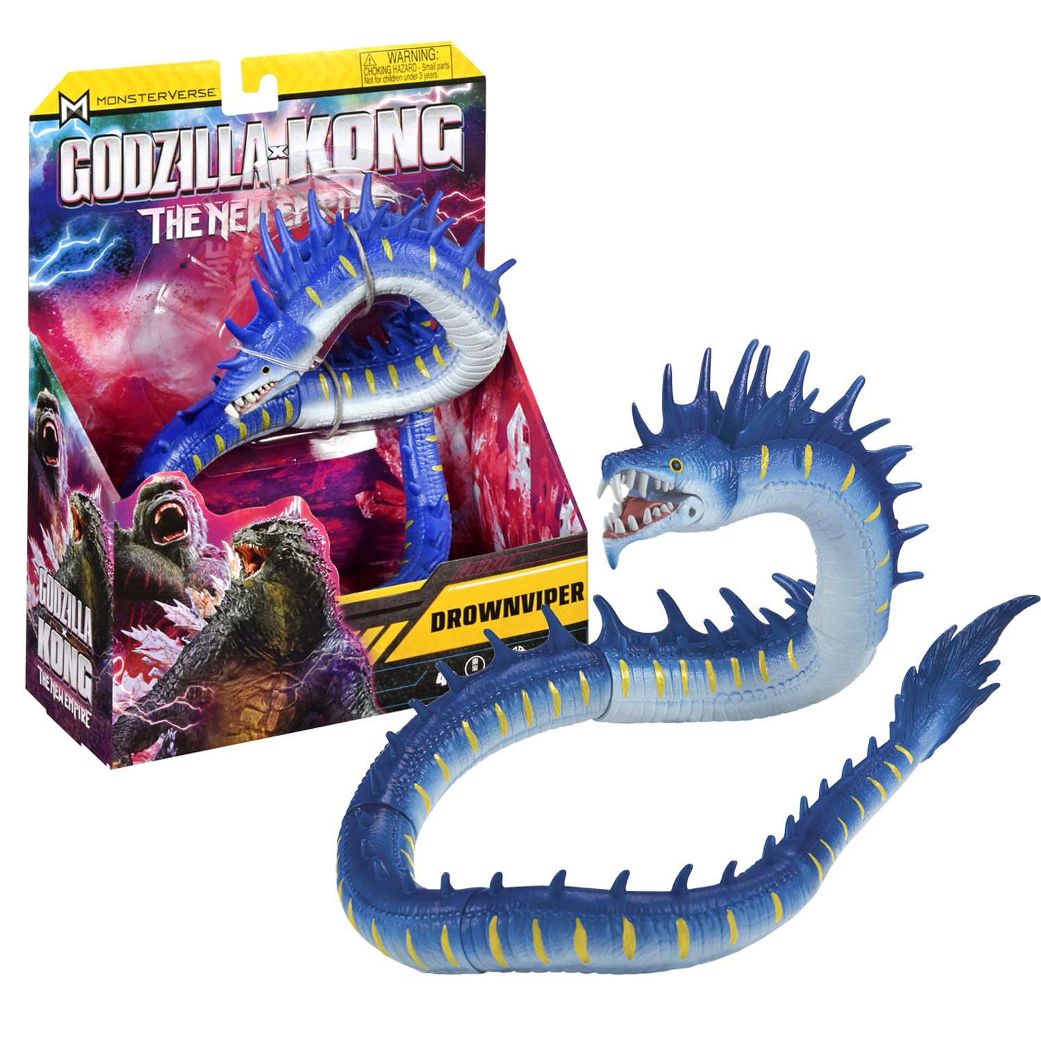 MonsterVerse Godzilla x Kong: The New Empire, 6-Inch Drownviper Action Figure Toy, Iconic Collectable Movie Character, Suitable for Ages 4 Years+