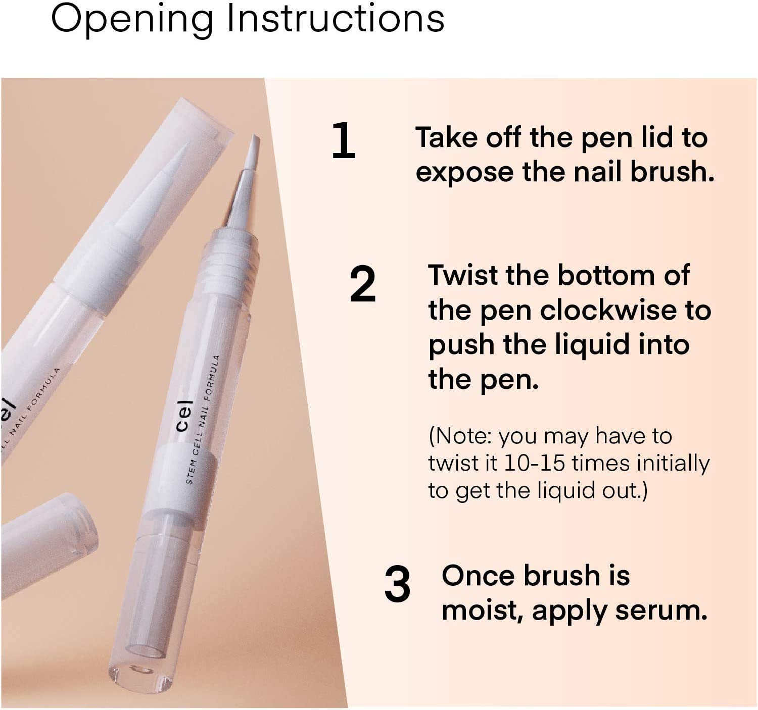 Cel MD Cuticle Oil Pen Nail Strengthener Repair Serum – Nail Repair For Damaged Nails – Helps Repair & Nourish Cracked Nails and Rigid Dry Cuticles - Set of 2: Beauty