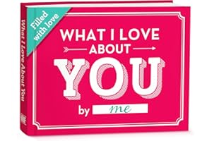 LOVEVIBE What I Love about You Book - Fill-in-the-Blank Book for Men, Women, Boyfriend, Girlfriend, Husband, Wife, Him, Her - Couples Gifts for Anniversary, Christmas, Birthday - Stocking Stuffer for Men