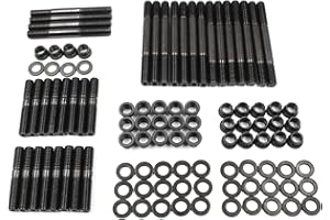 YZQPNB 12-Point Cylinder Gasket Head Stud Bolt Kit Compatible with Chevy Small Block SBC 350 265 267 283 302 305 307 327 383 400 Engines # 134-4001 PCE279.1001