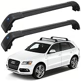 SYDSZ Roof Rack Cross Bars 300lb Compatible with Audi Q5 8R SQ5 2009-2017, Flush Side Rails, Heavy Duty Anti-Theft Aluminum Roof Rails Crossbars Rooftop Luggage Racks Carrier