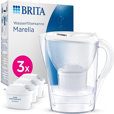 Wasserfilter-Kanne MAXTRA Marella, 3x Pure Performance Kartusche