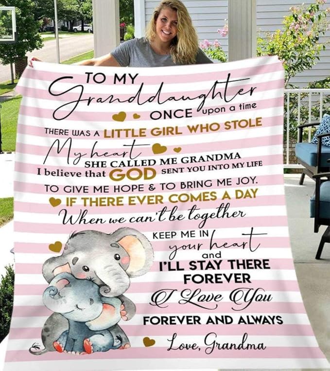 Granma Love Blanket, to My Granddaughter and Blanket Sherpa