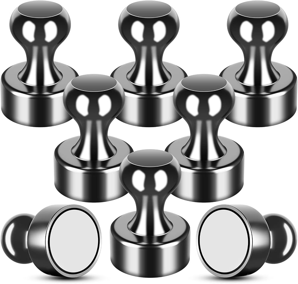 FINDMAG Minimalist Black Metal 8 Pack 12 x 16 mm Neodymium Magnets