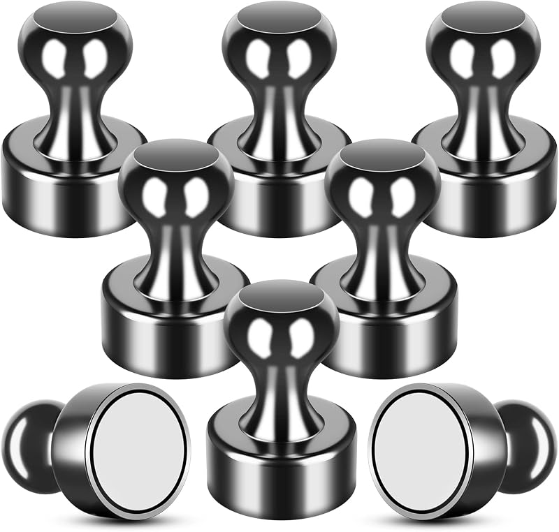FINDMAG Minimalist Black Metal 8 Pack 12 x 16 mm Neodymium Magnets