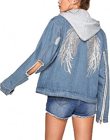denim jacket with embroidery on back