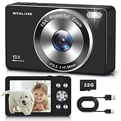 4K Digital Camera, VITALUXE FHD Kids Camera, Real