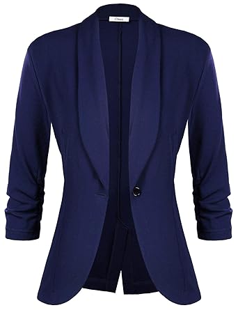 iClosam Damen Blazer Sommer 3/4 Ärmel Elegant Cardigan top.