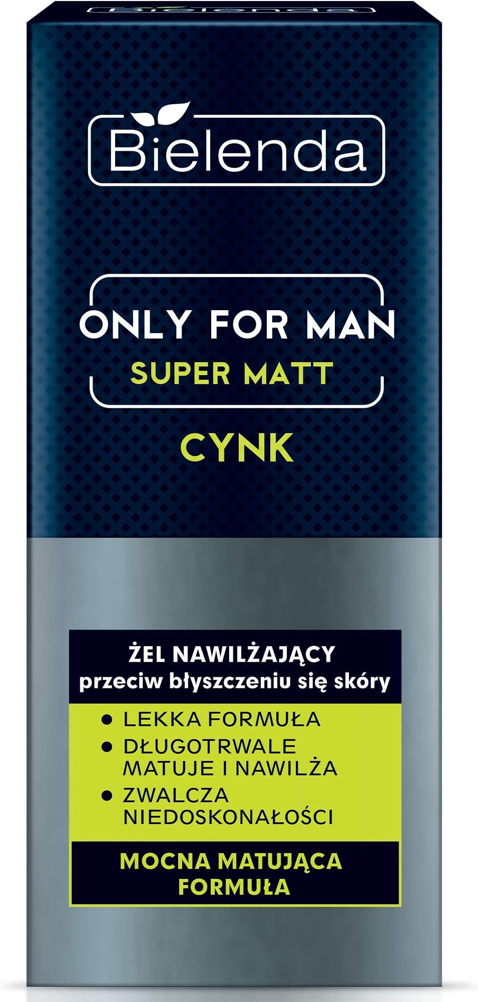 Bielenda Only For Men Super Mat Gel 50ml - Regulates Sebum, Shrinks Pores,