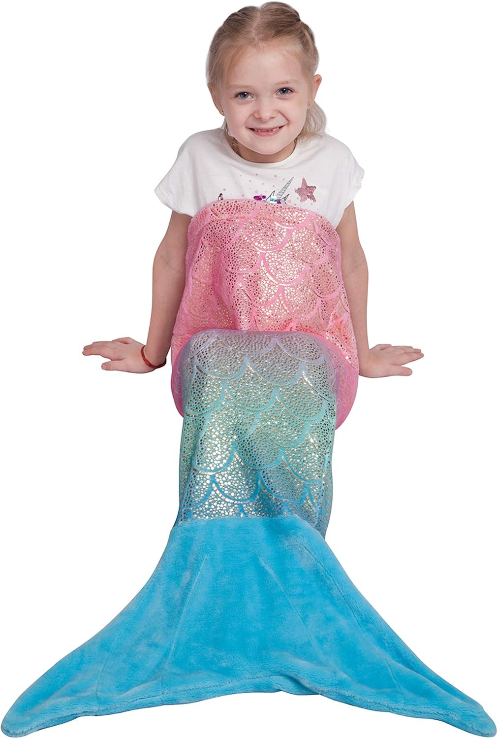 Softan Kids Mermaid Tail Blanket, Girls Toddlers Mermaid Toys