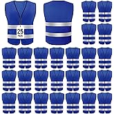 Safety Vests,High Visibility Construction Vest with 2 Reflective Strips,Working Vest for Outdoor at Night One Size