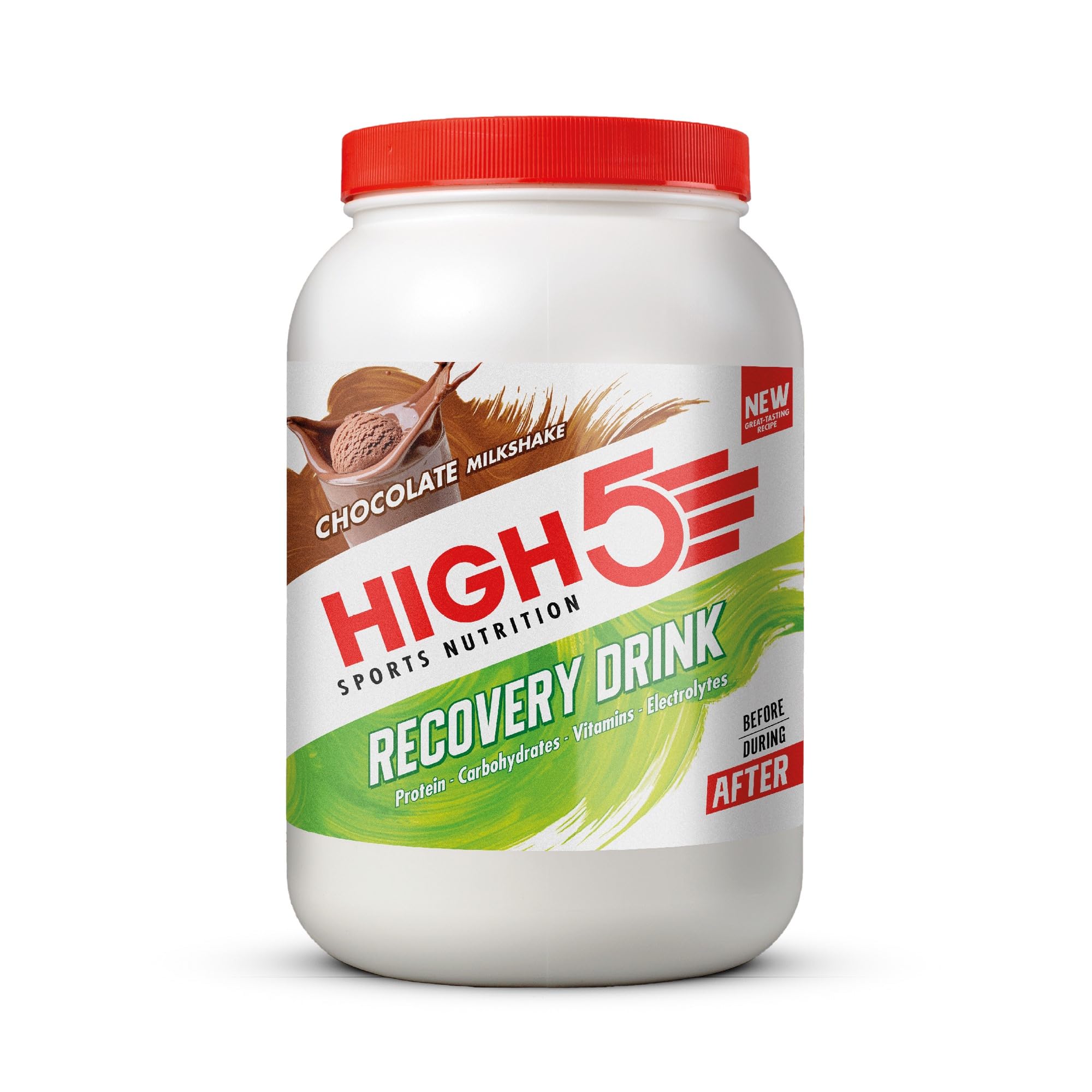 HIGH5 Recovery Drink - Carbohydrate and Whey Protein Powder (20g) for Muscle Recovery with Electrolytes Powder - Fast-Absorbing Post Workout Shake (Chocolate Milkshake, 1.6kg - 32 Servings)