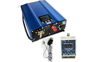 TINGEN 1000W Grid Tie Inverter with LCD Display Solar Panel DC Input 26V-45V Battery Voltage 24V AC Output 90V-140V