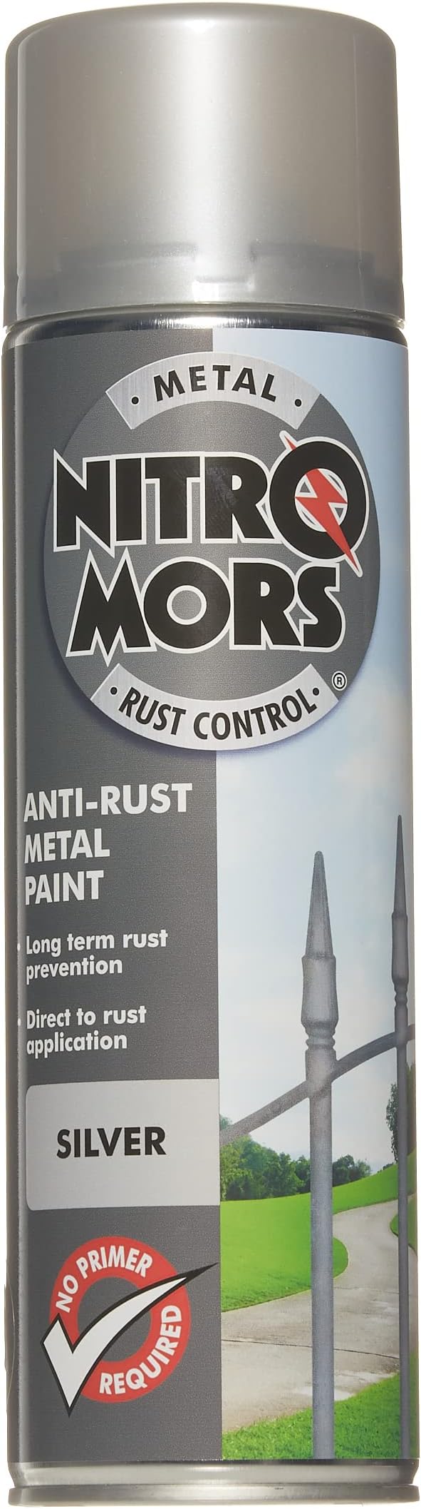 Nitromors Anti-Rust Smooth Finish Metal Spray Paint 500 ml Silver