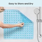 XIYUNTE Shower Mat Non Slip Anti Mould 53x53cm Clear Blue view 7