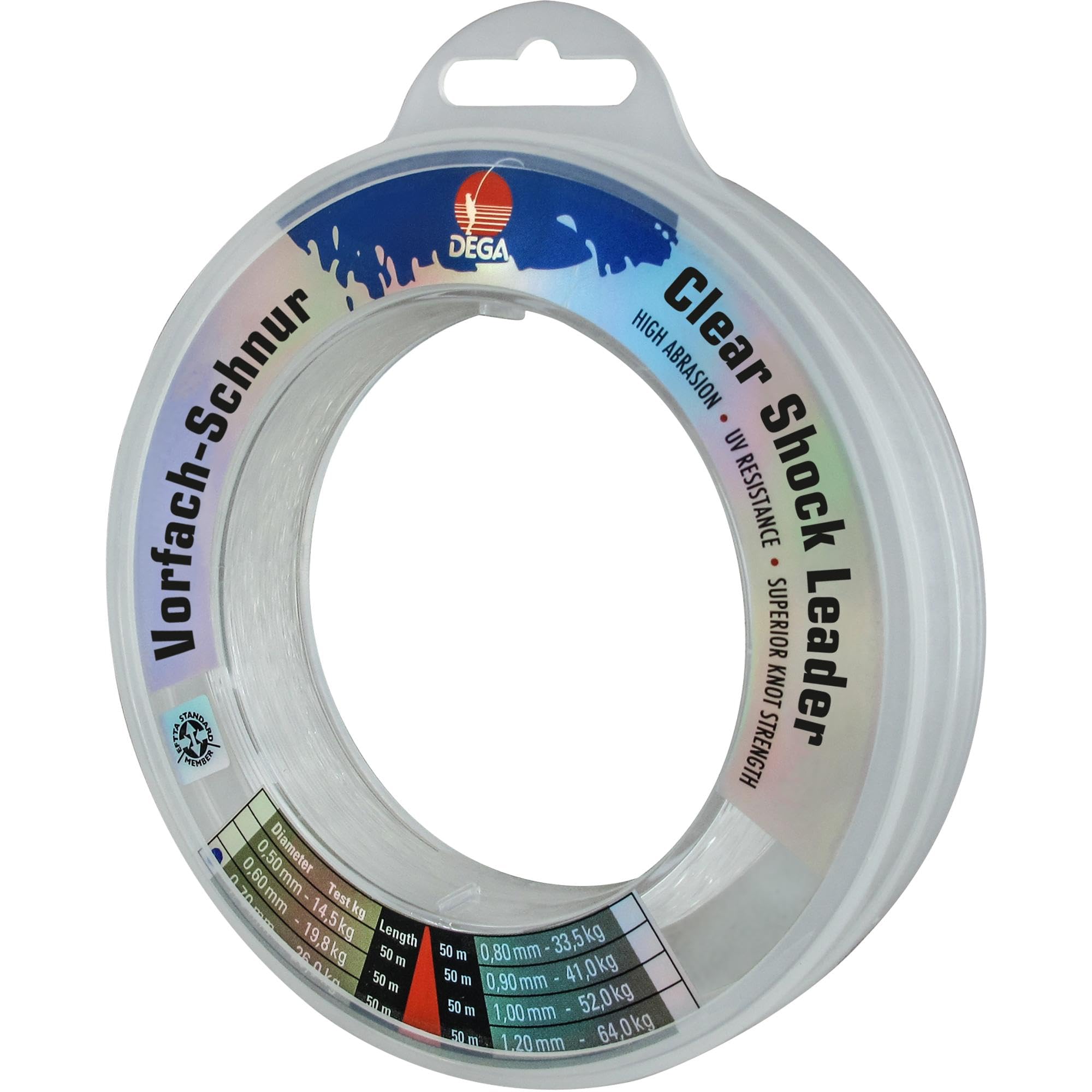 Jenzi Dega Saltwater Shock Leader Trace Line 50m, 0.60mm 19.8kg