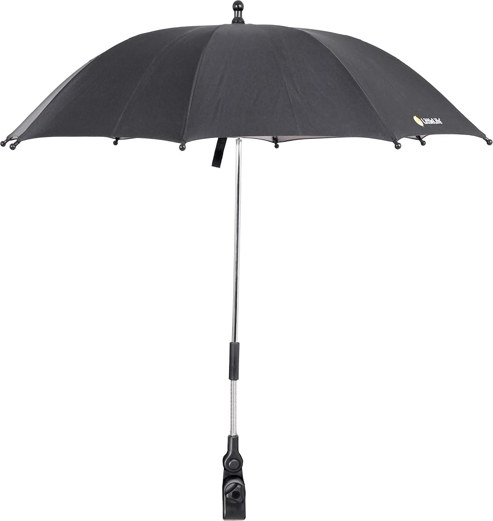 LittleLife Baby Sun Parasol UPF50+ Universal Pushchair Umbrella Black