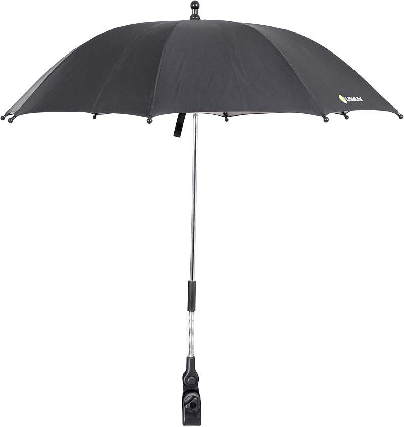 LittleLife Baby Sun Parasol UPF50+ Universal Pushchair Umbrella Black