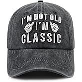 I'm Not Old I'm Classic Hat for Men Women, Funny Adjustable 3D Embroidered Cotton Baseball Cap
