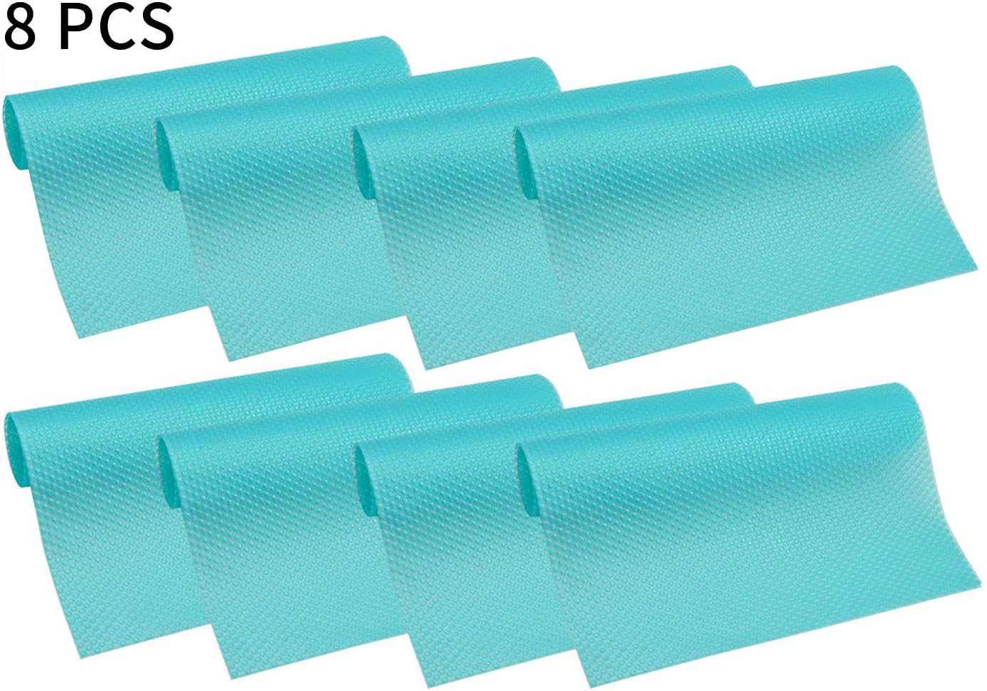 GLE 8pcs Refrigerator Mats Shelf Liners, 11.4" x 17.7
