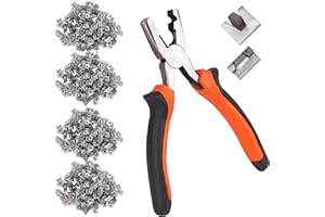 NAOEDEAH Rabbit Chicken Quail Pet Cage Clip Tool Wire Cage Buckle Clips Pliers and Wire Cage Clips Orange (1200pcs Clips)