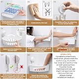 LEVERLOC Corner Suction Shower Caddy White Clear No Drilling Bathroom Organizer view 4
