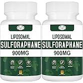 900MG Liposomal Sulforaphane Supplement Broccoli Extract, Liver Supplement for Antioxidant, Digestion, Cellular Health 120 Capsules