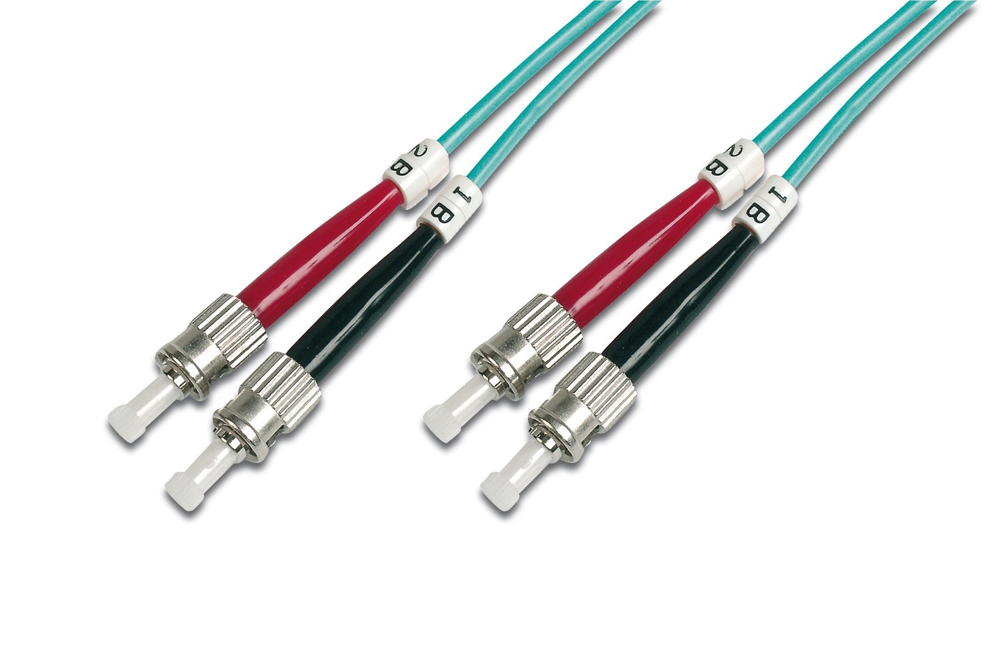 DIGITUS LWL patch cable OM2-2 m ST to ST fiber optic cable - LSZH - Duplex Multimode 50/125µ - 10 GBit/s - Orange