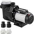 SHZOND 2.5HP Pool Pump Powerful 8880 GPH, Self Priming 110V Swimming Pool Pump, 1850W Single Speed In/Above Ground Pool Pumps for Pools, Spas, Hot Tubs, Fountains, and Water Circulation Systems