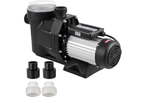 SHZOND 2.5HP Pool Pump Powerful 8880 GPH, Self Priming 110V Swimming Pool Pump, 1850W Single Speed In/Above Ground Pool Pumps for Pools, Spas, Hot Tubs, Fountains, and Water Circulation Systems