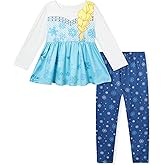 mikiumkee Toddler Girl Clothes Long Sleeve T-Shirt + Leggings Princess Toddlers Girls Outfits 2-7Y Kid 2Pcs Sets