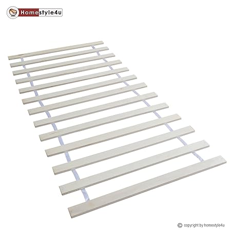 Homestyle4u Rollrost Lattenrost Rolllattenrost 140 x 200 Kiefer Massivholz 13 Latten Bett