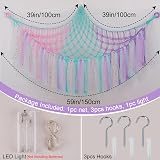 MHJY Toy Hammock Stuffed Animals Storage Net with LED Light view 6