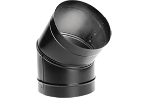 DuraVent 1645 45 Degree Fixed Black Elbow