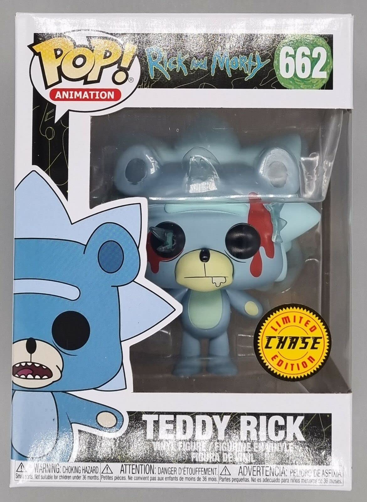 Funko Pop! Animation: Rick and Morty - Teddy Rick (Limited Bloody Chase) #662