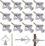 HXC 50x Butterfly Wall Plugs & 50x M8x50 Screws for Drywall 8-10mm view 1