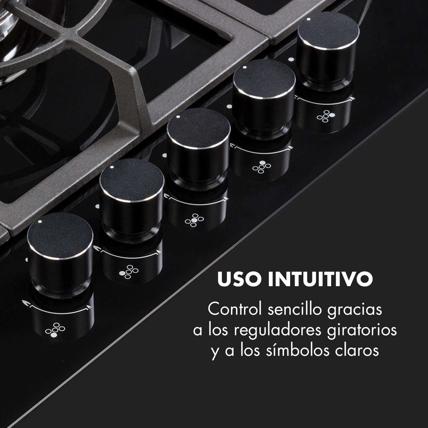 Hornos y placas de cocina Cocina de 5 fuegos Gas natural/gas propano 75
