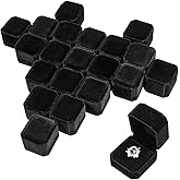 MAQUITA 20 Pcs Velvet Ring Box for Wedding Ceremony Engagement Ring Box Jewelry Boxes Packaging Display Ring Case Earring Storage Holder for Proposal Anniversary Birthday Gift