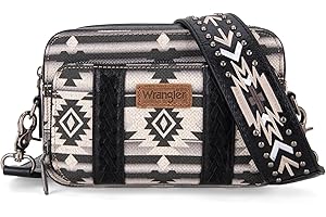 MONTANA WEST Wrangler Crossbody Bag for Women Boho Aztec Small Multi Pocket Crossover Purse