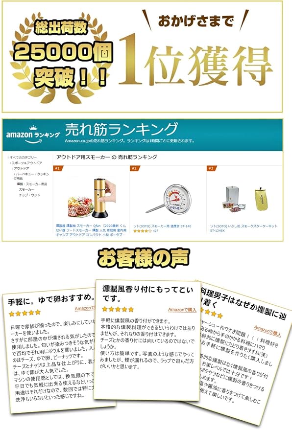 Amazon 燻製器 燻製機 スモーカー Qfun 21最新版 くんせい器 フードスモーカー 燻製 人気 家庭用 室内用 キャンプ アウトドア コンパクト 小型 ポータブル 便利 スモーキングガン 簡易燻製器 スモーク風味 冷燻 レストラン 屋外 ピクニック バーベキューなどに対応