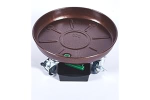 Kaoolaa Plant Caddy with Wheels and Drainage - Heavy Duty Rolling Planter Stand for Indoor and Outdoor Plants - Saucer Tray and Drainage System - Sturdy and Waterproof Garden Coaster(2PACK, 12 INCH)