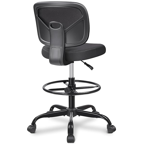 PRIMY TALL DRAFTING DESK CHAIR – ARMLESS, ADJUSTABLE...