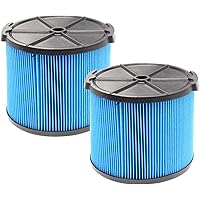 Ridgid Shop Vac Filter 2-Pack VF3500 Replacement Filters For Ridgid Shop Vac - 3-Layer Washable Filter For 3-4.5 Gallon Vacuums Ridgid Vacuum Filter
