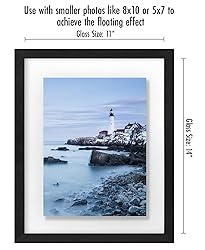 Americanflat 11x14 Floating Picture Frame with