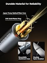 WARRKY Optical Cable 6FT Nylon Braided Toslink for Soundbar TV Samsung LG Xbox view 3